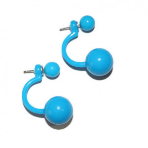 Cercei "Double pearl" bleu M1