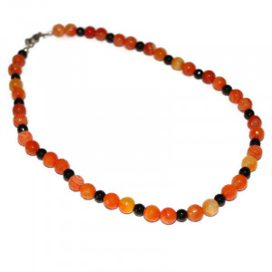 Colier agate orange
