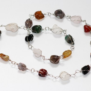 Colier agate rulate