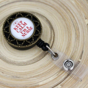 Accesoriu ecuson cu mesajul "Keep calm, I'm a nurse"- baza stea bronz