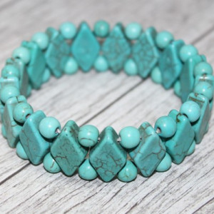 Bratara howlite turcoaz