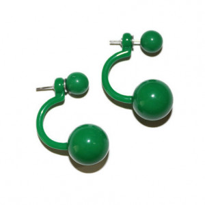 Cercei "Double pearl" M1 verzi