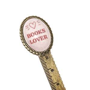 Semn de carte cheie gradata cu mesaj Books Lover