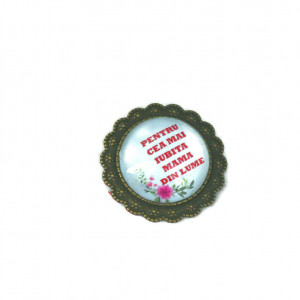 Brosa floricica personalizata pentru mama - M1
