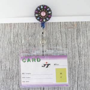 Accesoriu retractabil ecuson albastru