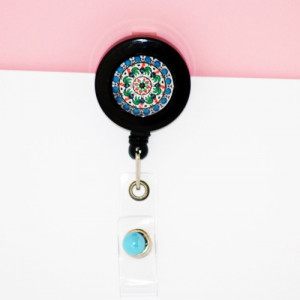 Accesoriu ecuson cu mandala albastra