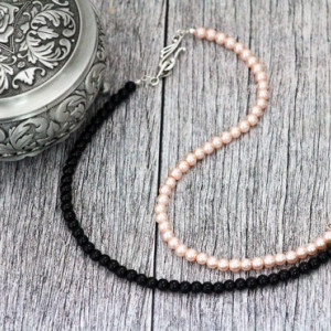 Colier perle duo color