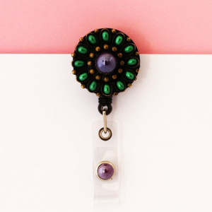 Accesoriu ecuson cu mandala verde