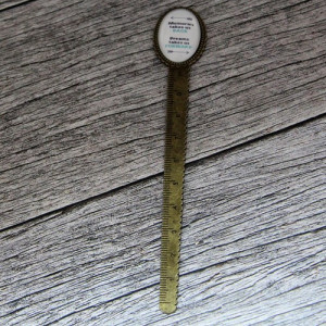 Semn de carte, cheie gradata, bronz, cu mesaj personalizat - "Memories&Dreams"