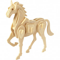 Kit 3D din placaj de lemn - Cal