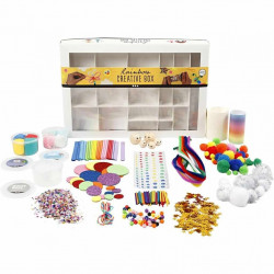 Kit creativ cu plastilina Foam Clay si Silk Clay - Curcubeu