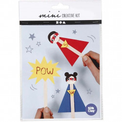 Mini kit creativ din plastilina Silk Clay - Supereroi