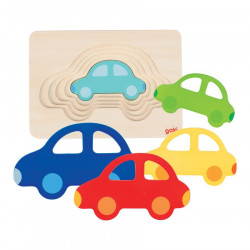 Puzzle straturi Goki Masinute colorate