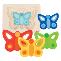 Puzzle straturi Goki Fluturasi colorati