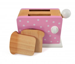 Toaster din lemn roz Magni Toys