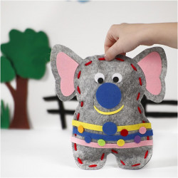 Set creativ - Kit animalut fetru DIY - elefant