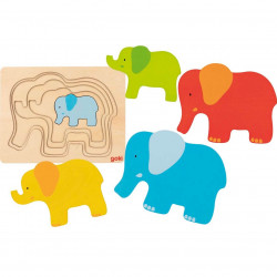 Puzzle straturi Goki - Elefant