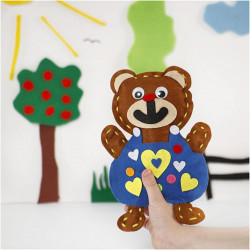 Set creativ - Kit animalut fetru DIY - urs
