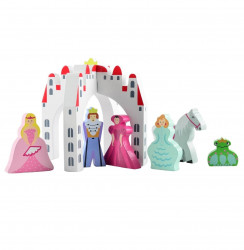 Castel cu 6 personaje din lemn Magni Toys