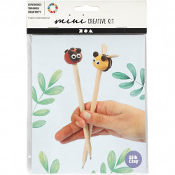 Mini kit creativ creione decorate cu plastilina Silk Clay - insecte