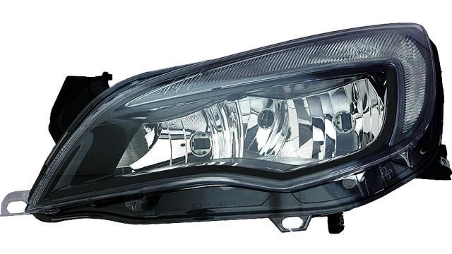 Peça - Farol Direito C/ Luz Diurna Opel Astra J 10-16 Mascara Preta