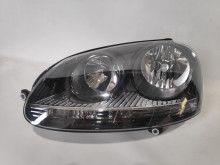 Farol Esquerdo Eletrico Vw Golf V 03-08 Mascara Preta
