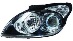 Farol Esquerdo Eletrico Hyundai I30 07-12 Mascara Preta C/ Motor