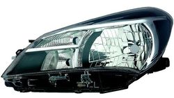 Farol Esquerdo Toyota Yaris 5P 14- Mascara Preta