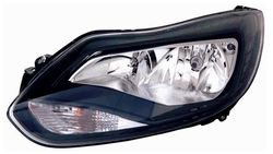 Farol Esquerdo Ford Focus III 11-14 Aro Preto