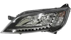 Farol Esquerdo Led Fiat Ducato 14- Aro Preto Tipo AL