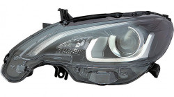 Farol Esquerdo Led Fundo Negro Peugeot 108 15-