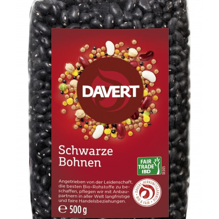 Fasole neagra bio 500g, Fairtrade, DAVERT