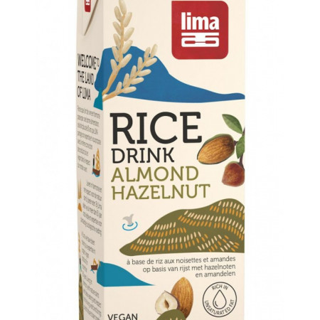 Bautura vegetala de orez cu migdale si alune eco 1L Lima