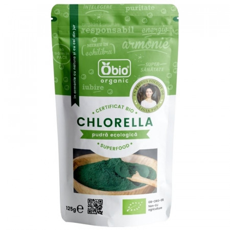 Chlorella pulbere eco 125g Obio