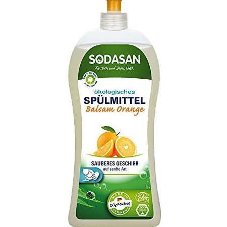 Detergent vase lichid cu balsam bio portocala 1L Sodasan