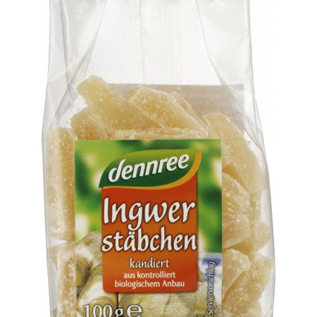 Ghimbir confiat bio 100g Dennree