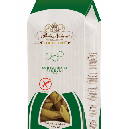 Penne din mazare verde bio fara gluten 250g Pasta Natura
