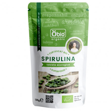Spirulina tablete eco 125g Obio