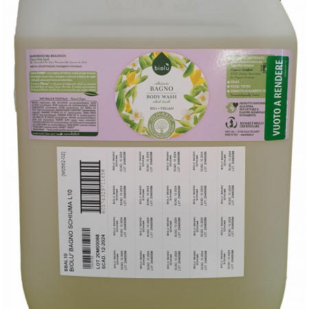 Biolu Gel de dus ecologic cu ylang ylang si vitamina E 10L