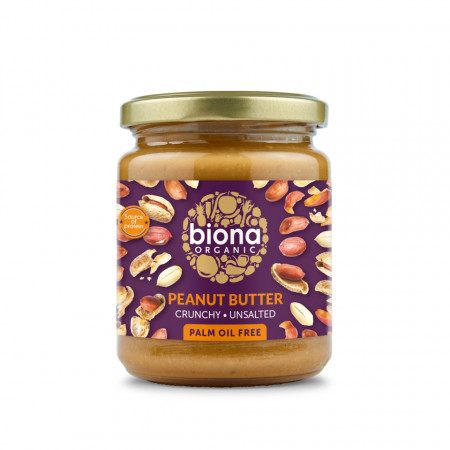 Crema de arahide crunchy fara sare eco 250g BIONA