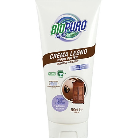 Crema hipoalergena pentru curatarea si intretinerea lemnului bio 200ml BioPuro