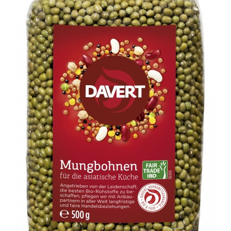 Fasole mung bio 500g Fairtrade, DAVERT