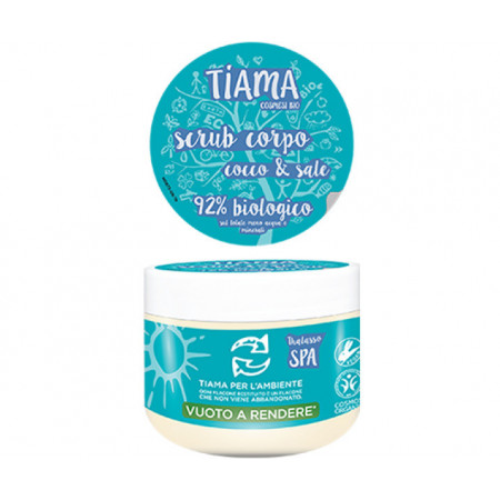 Scrub pentru corp cu cocos si sare bio 250ml Tiama