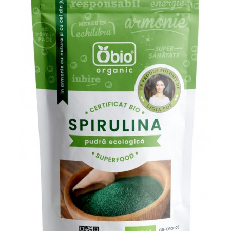 Spirulina pulbere eco 250g Obio