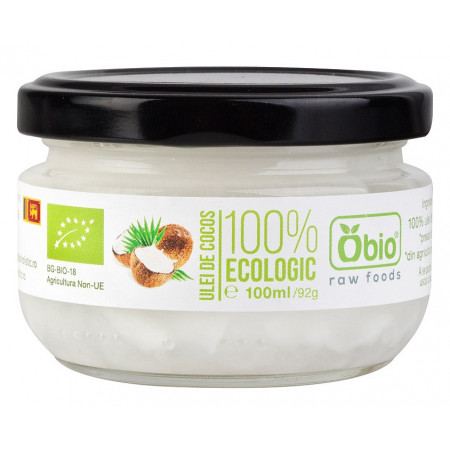 Ulei de cocos virgin raw bio 100ml Obio