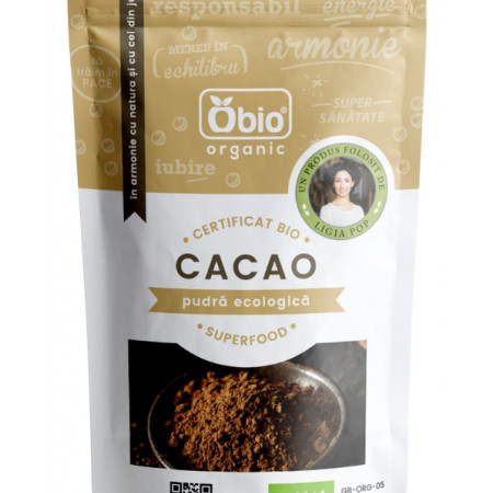 Cacao pudra raw eco 125g Obio