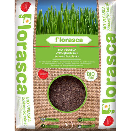 Pamant organic pentru iarba de grau bio 3l Florasca