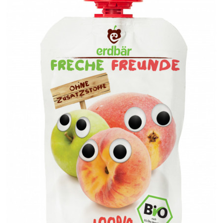 PIURE DE MERE, MANGO SI PIERSICI BIO 100G Erdbar