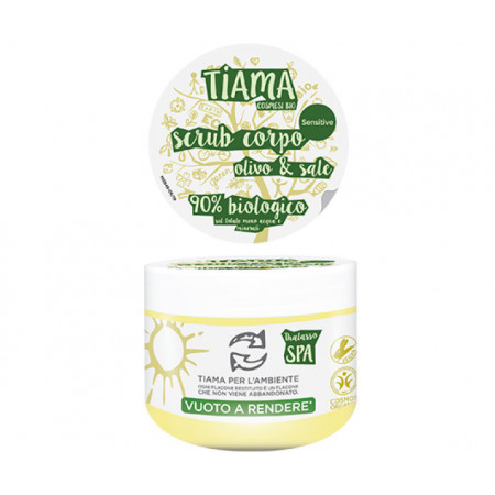 Scrub pentru corp cu extract de maslin si sare bio 250ml Tiama