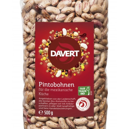 Fasole pinto bio 500g, Faitrade, DAVERT